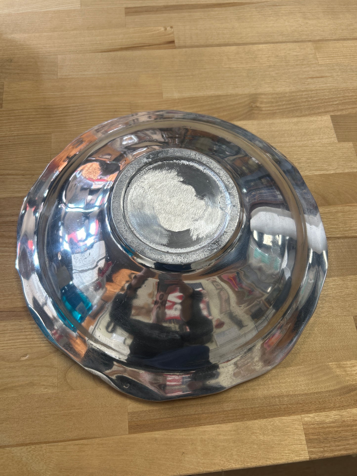 Vintage Aluminum Pasta Bowl Names 12”