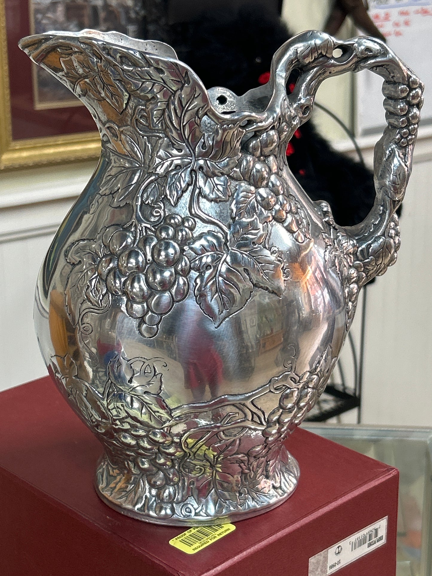 Vintage Arthur Court Grapevine Water Pitcher