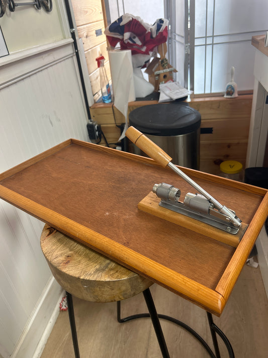 Vintage Nut Cracker Mounted on Tray