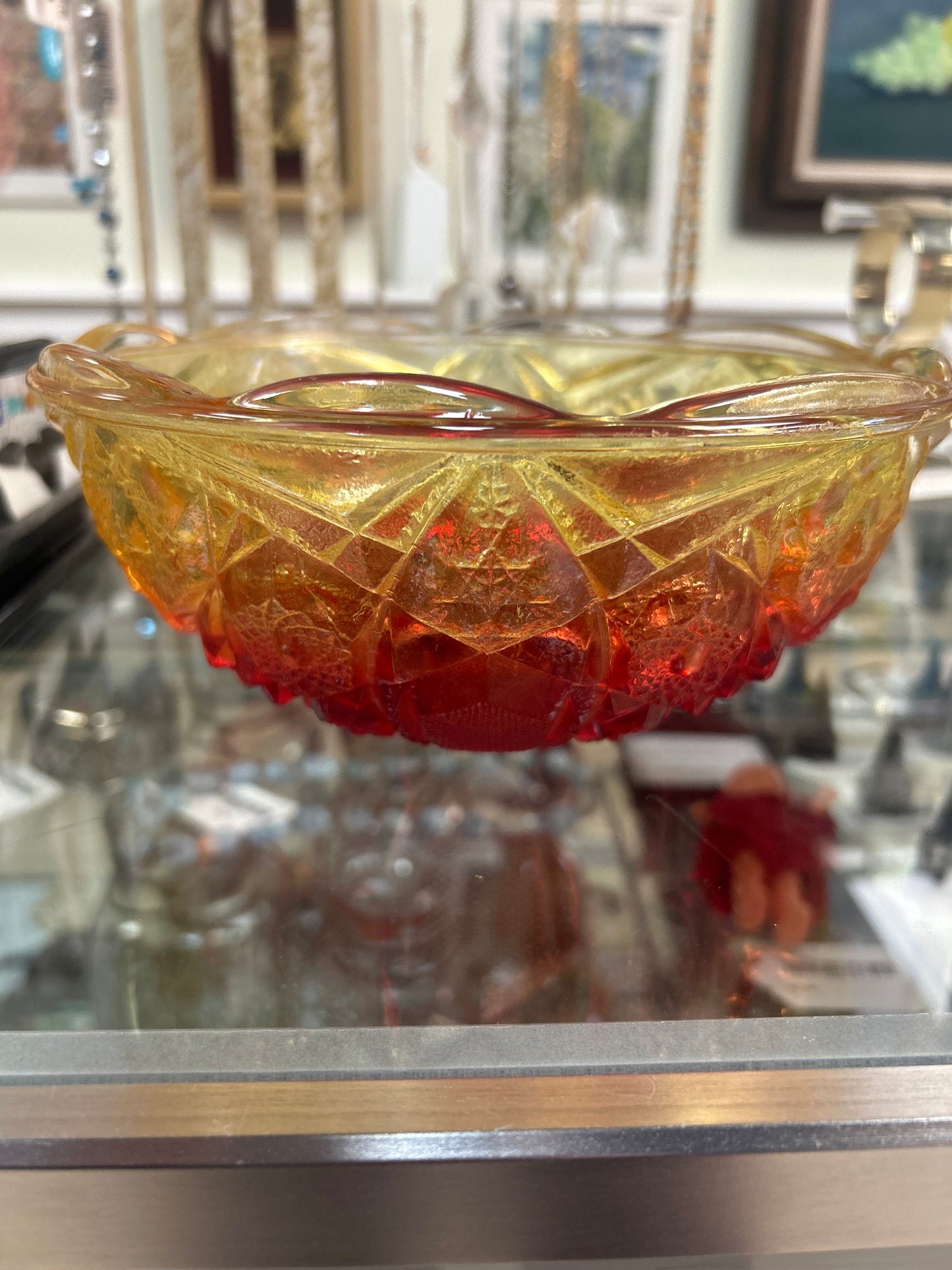 Jeannette Glass Company Hobstar bowl 8”