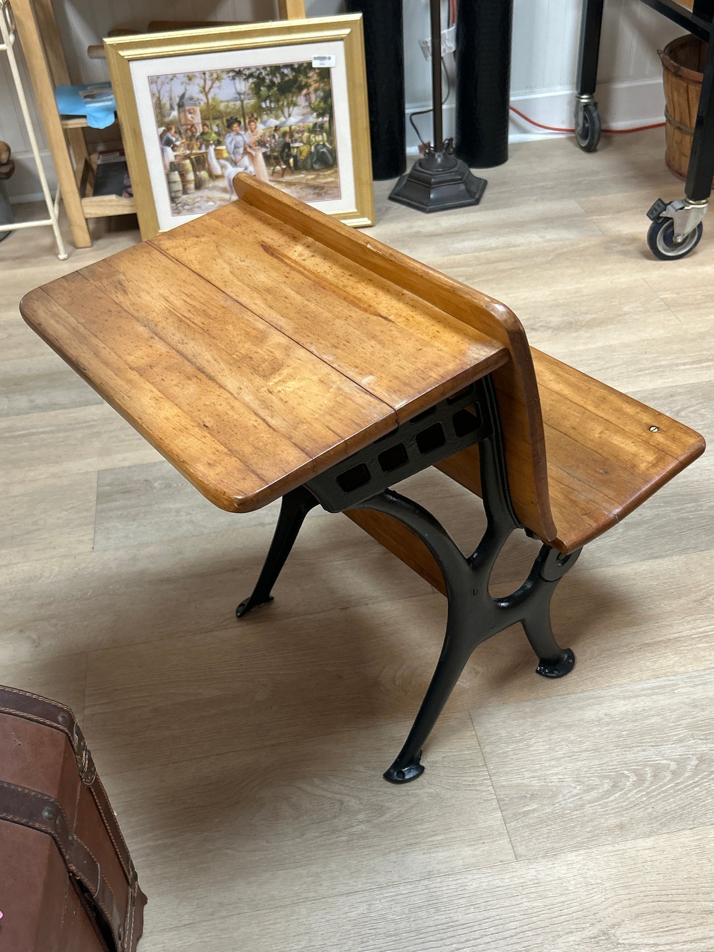 Antique or definitely vintage folding school desk