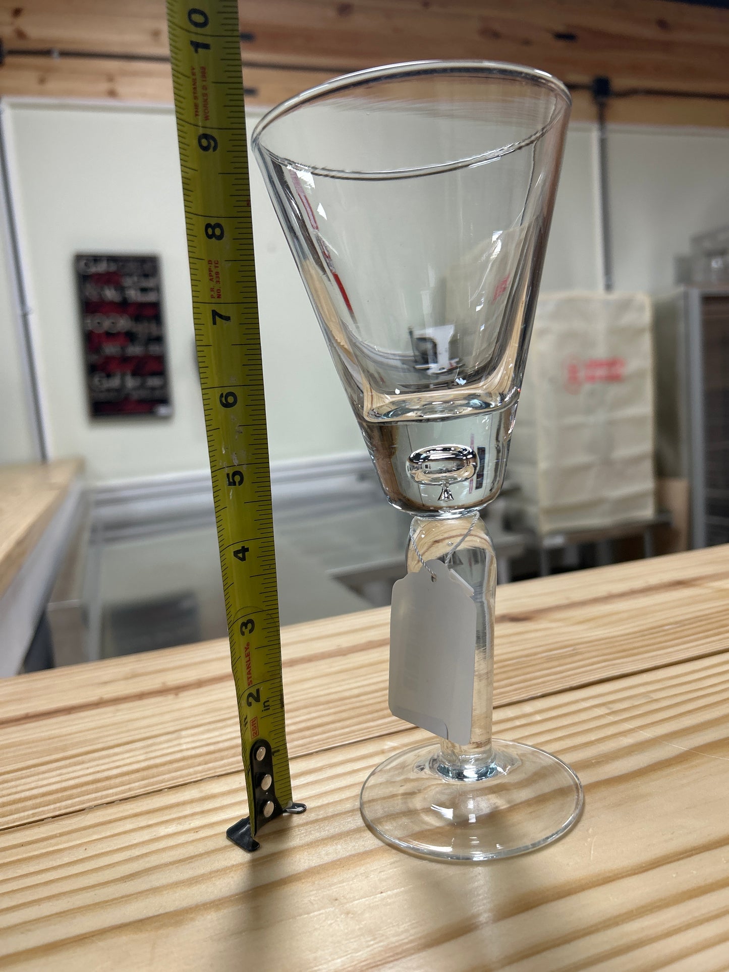 Vintage thick wine glass