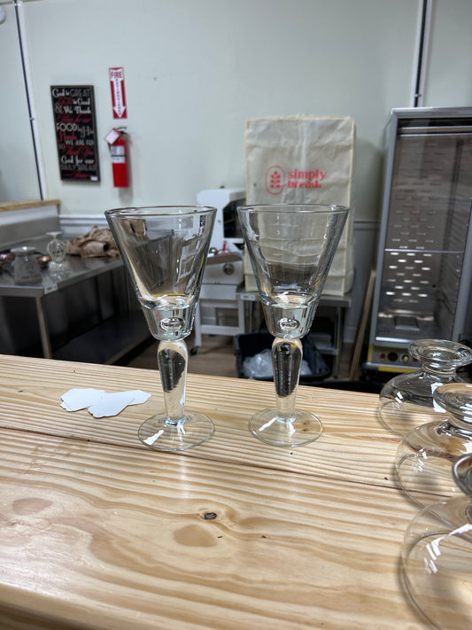 Vintage thick wine glass