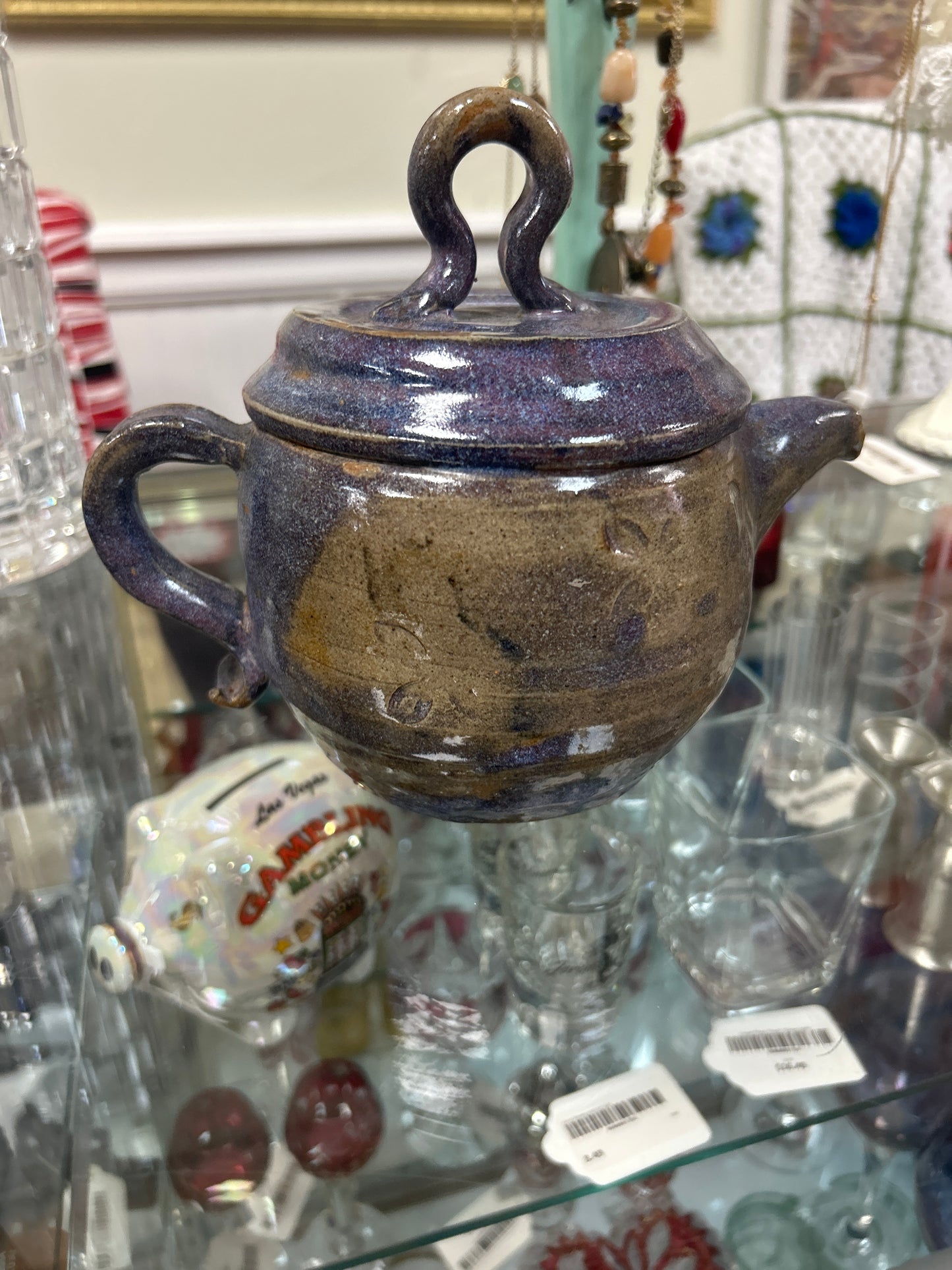 Purple Faux Teapot Studio Pottery