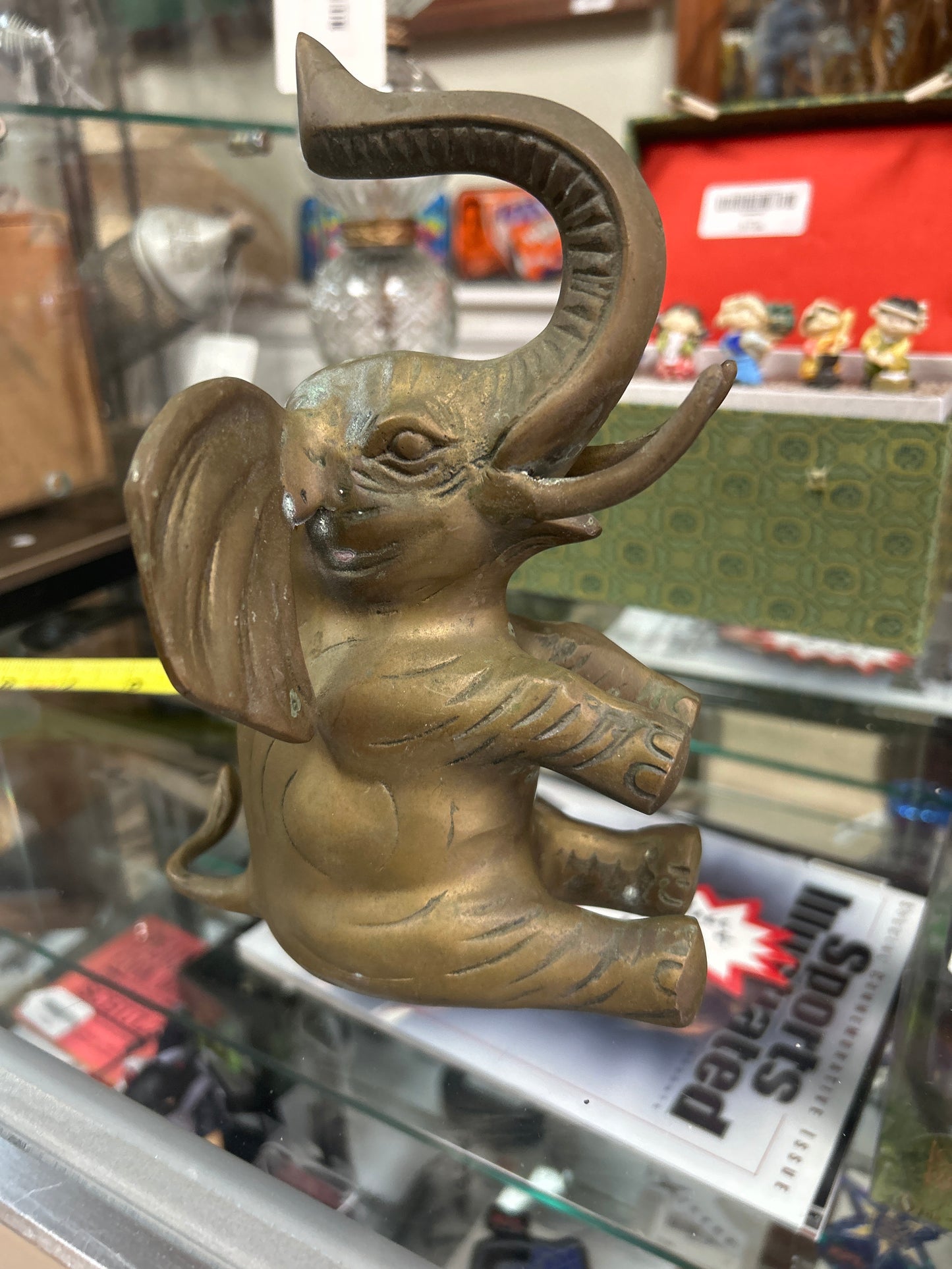 Brass Elephant 7.5" Figurine