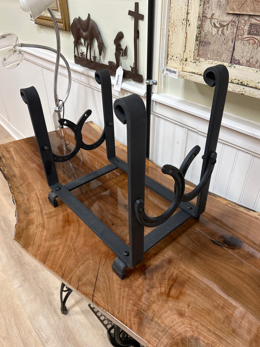 Horseshoe Fireplace Log Holder (solid piece)