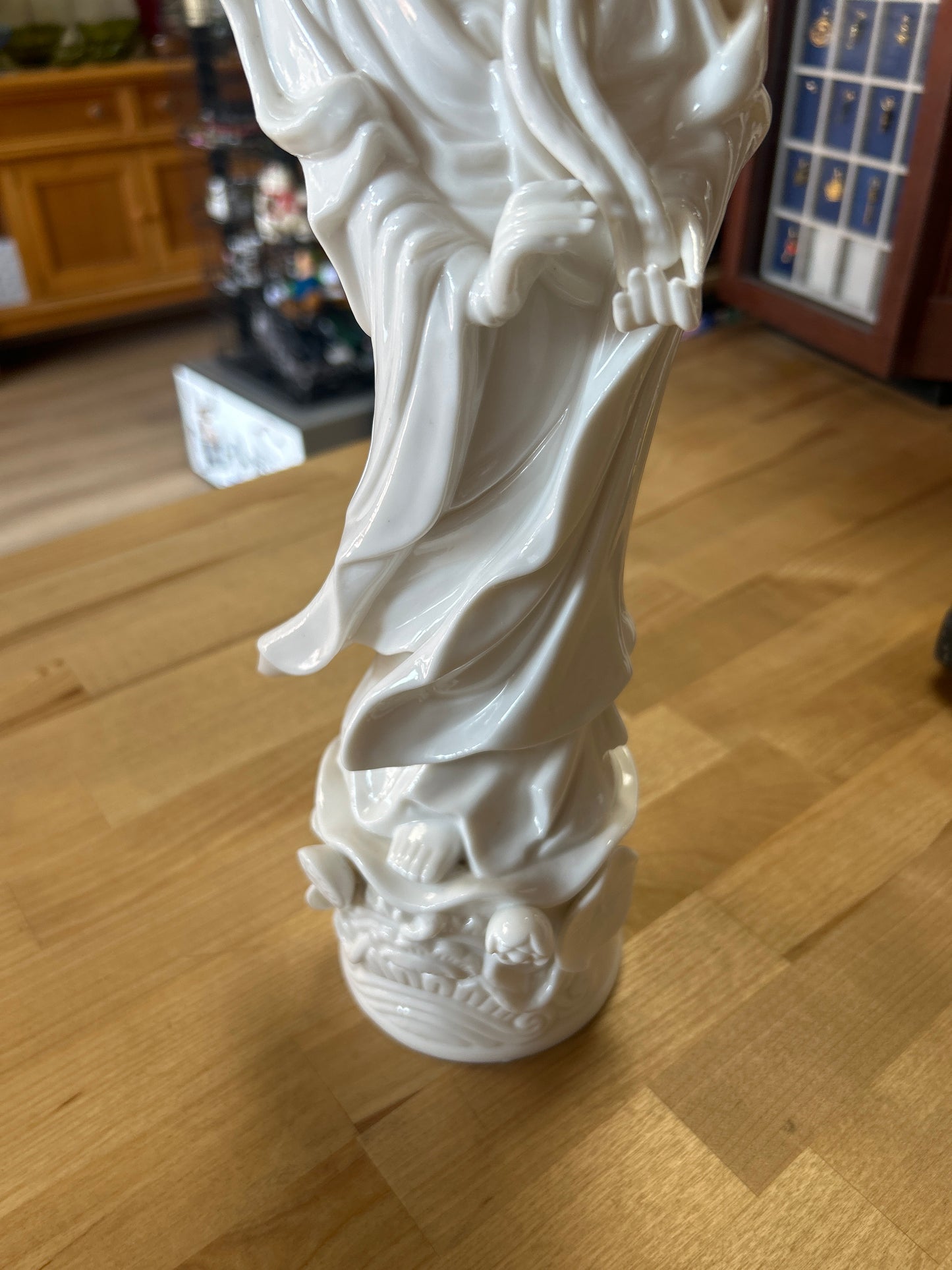 Vintage Toyo Blanc De Chine Porcelain Geisha Figurine 15"