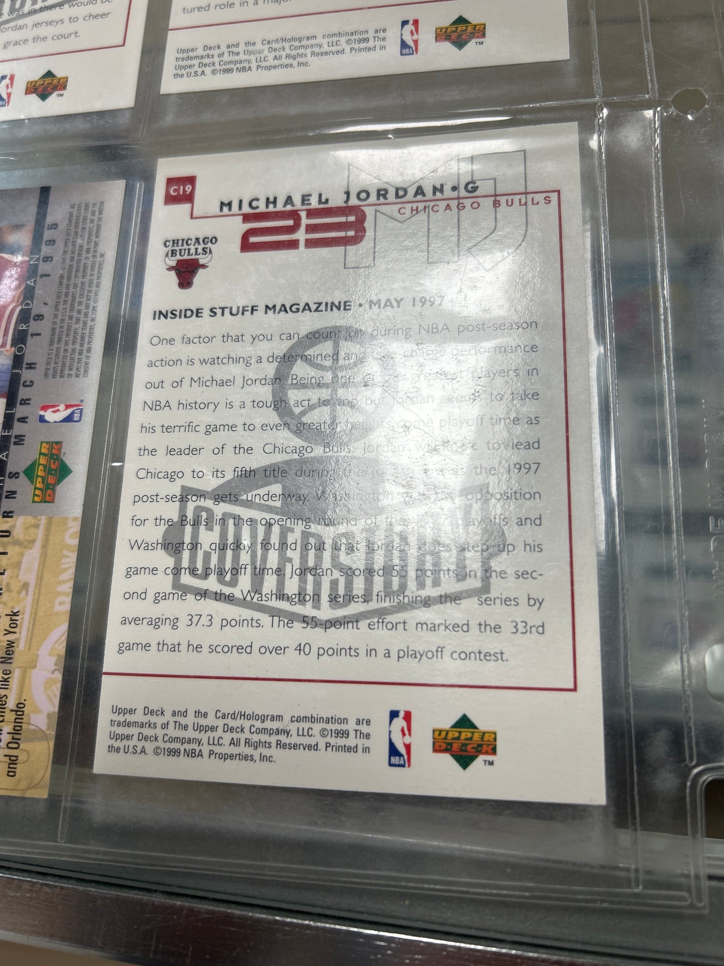Upper Deck Jordan Jumbo Card “C19”