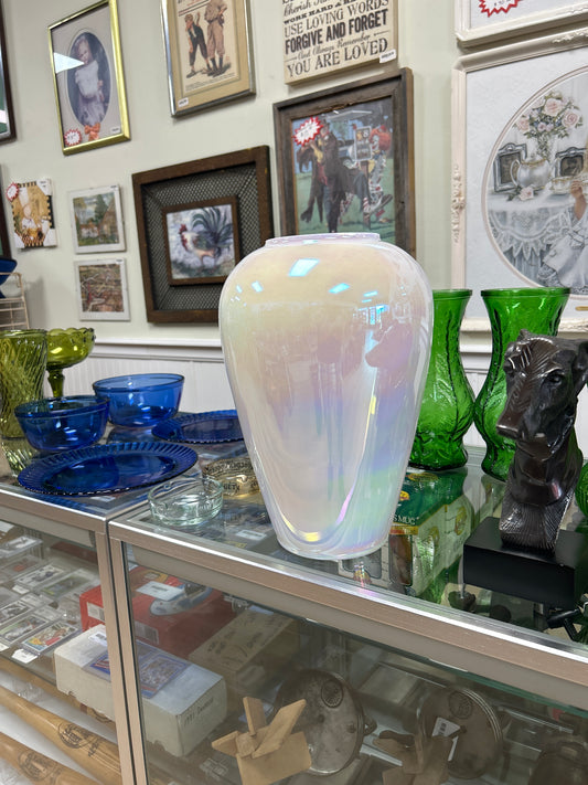 Cambridge Glass - Moon Glow - Iridescent Vase 13”