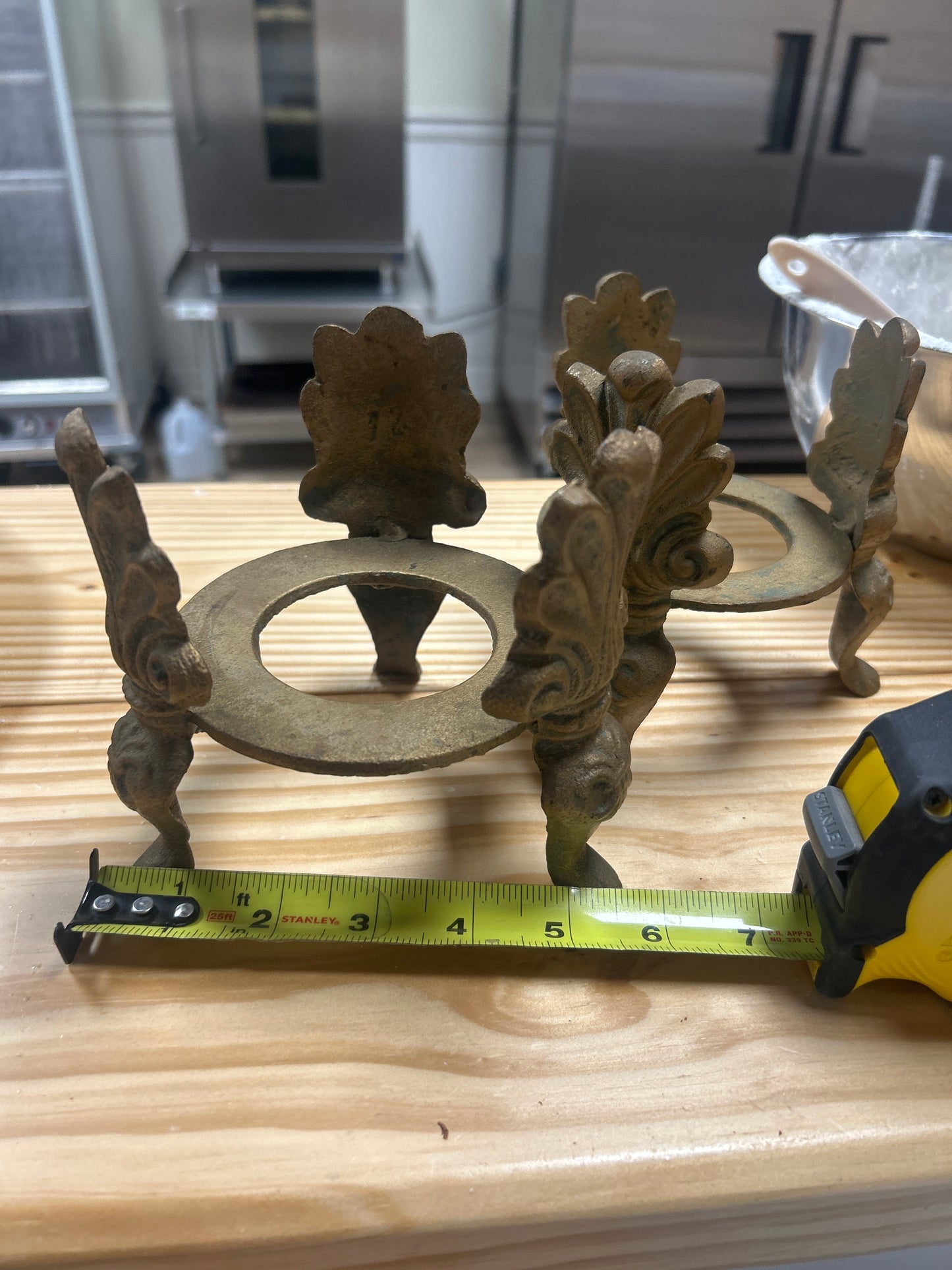 Vintage Round Cast Iron - Scroll Design Pillar Candle Holders (set)