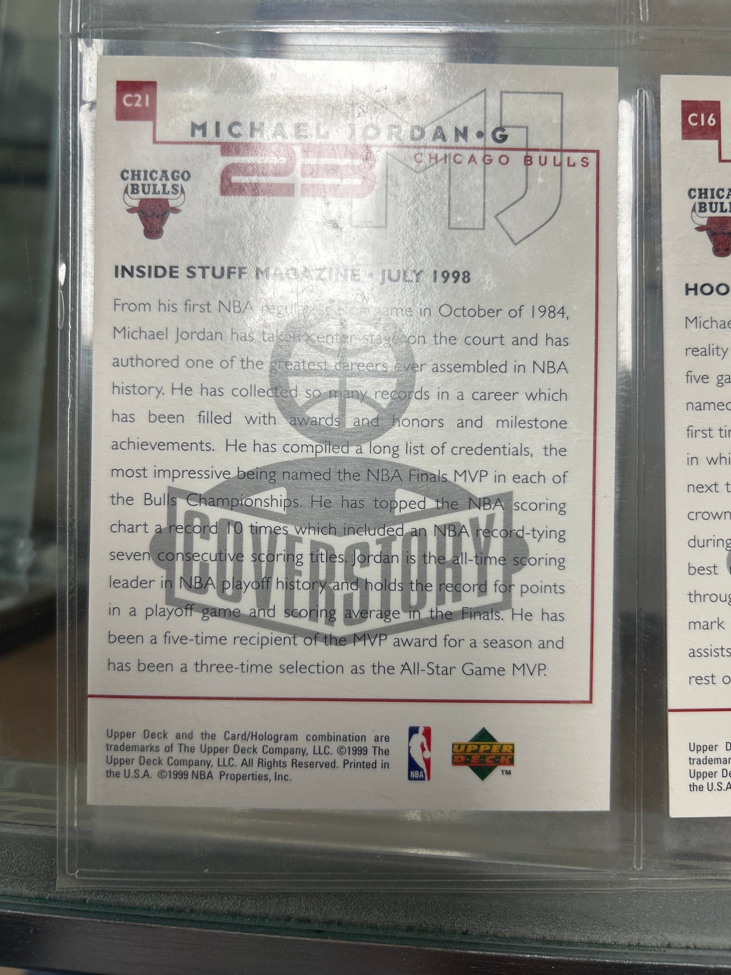 Upper Deck Jordan Jumbo Card “C21”