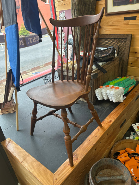 Vintage Nichols & Stone Chairs (pair) Marked! One in rough shape.