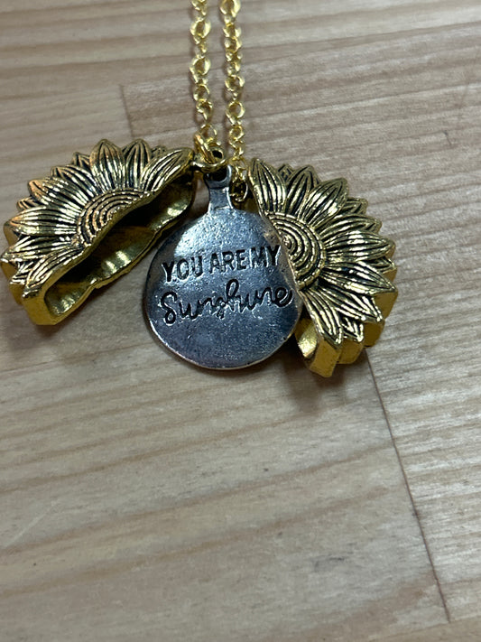 You Are My Sunshine locket and necklace