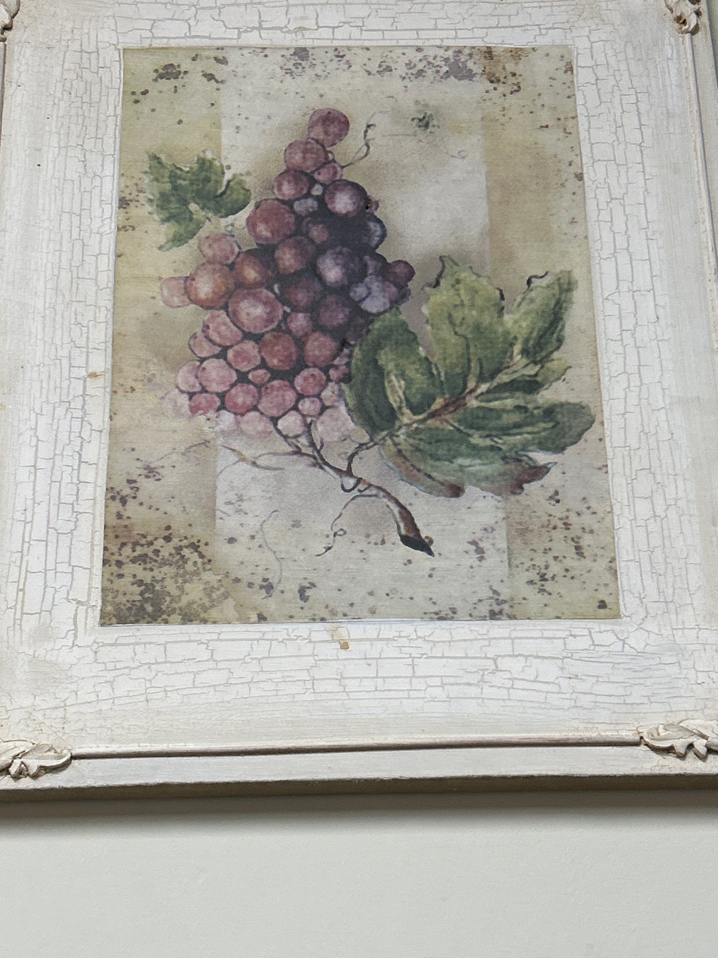 Peach Pear and Grape Art 3pc