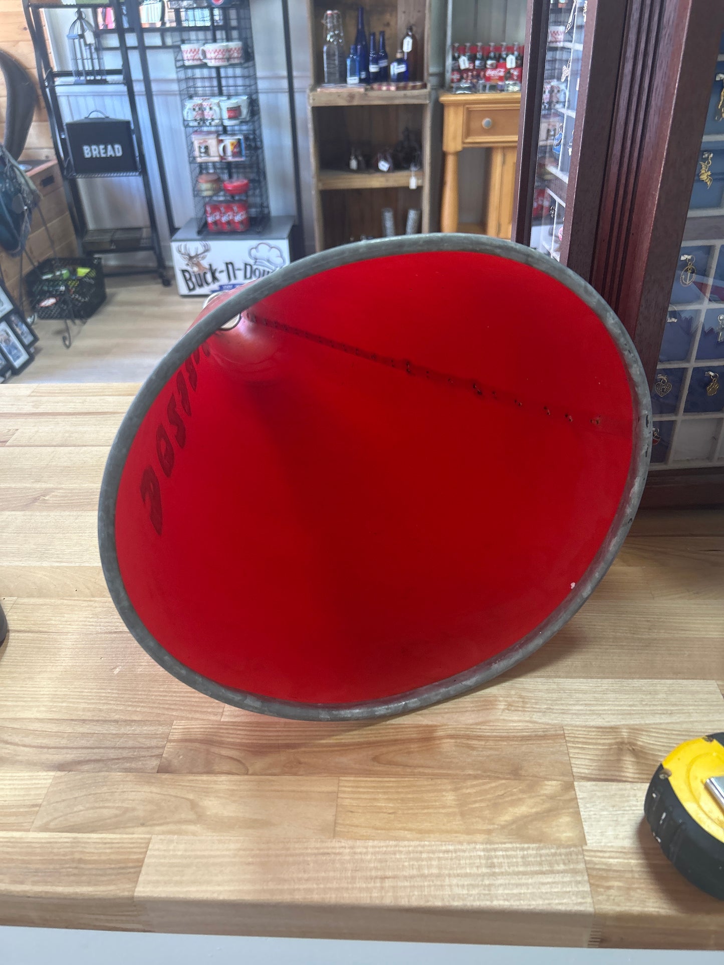 Vintage 29” Megaphone with Miranda on it. If you see her, we found it.