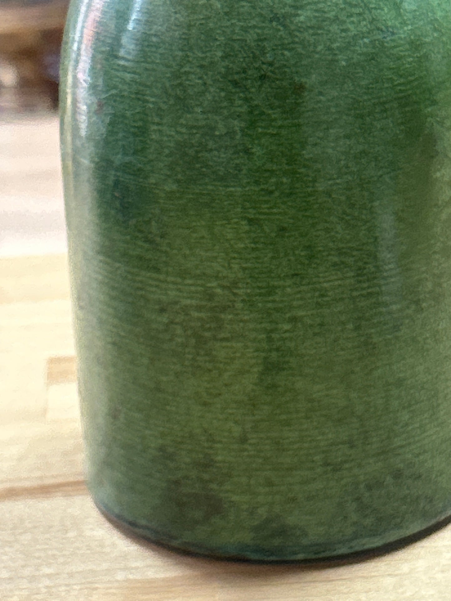 Green and Brown Metal Vase
