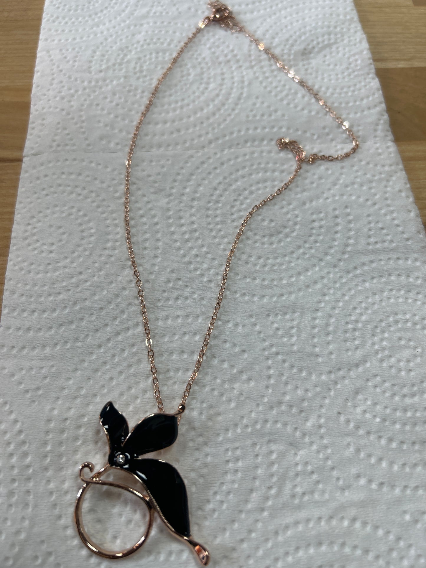 Black Flower Necklace