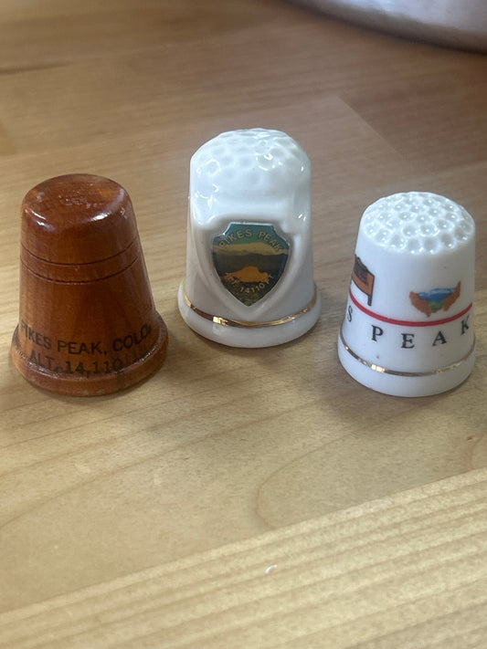 3 Vintage Pikes Peak Thimbles