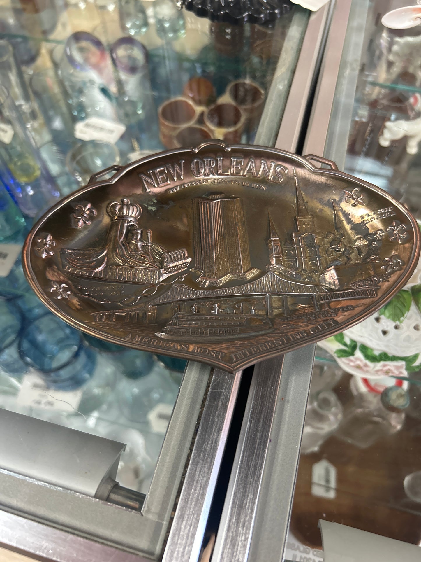 Vintage New Orleans Copper Tray