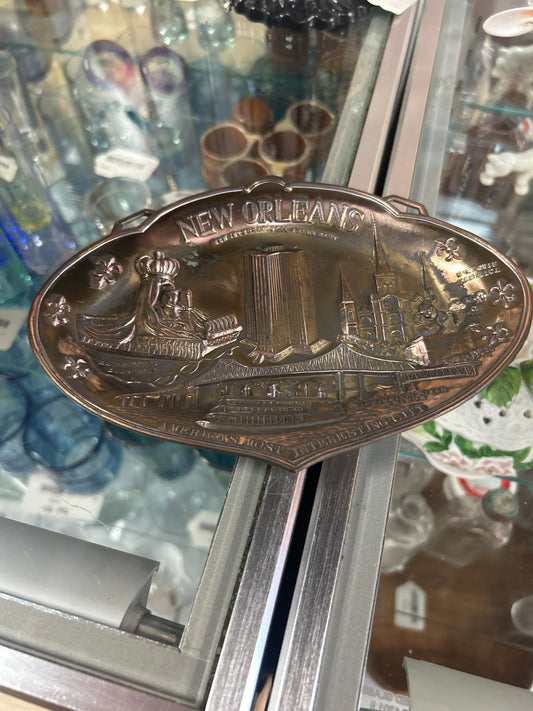 Vintage New Orleans Copper Tray