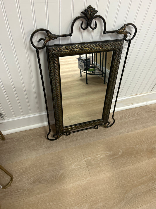 Vintage Metal Mirror 18" x 31"