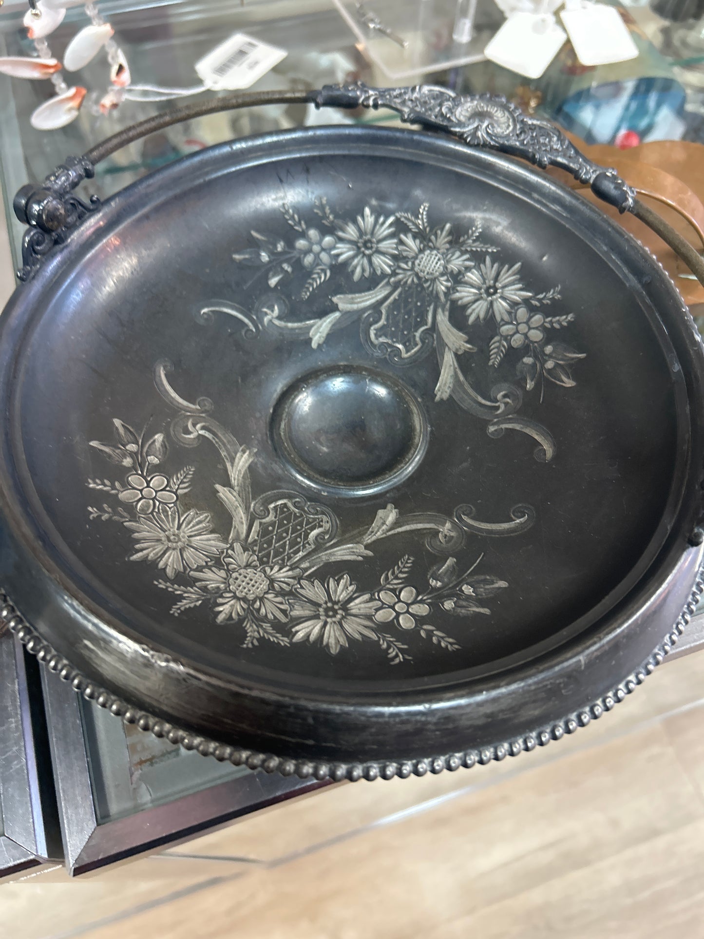 Quadruple Silver Plate Bride's Basket