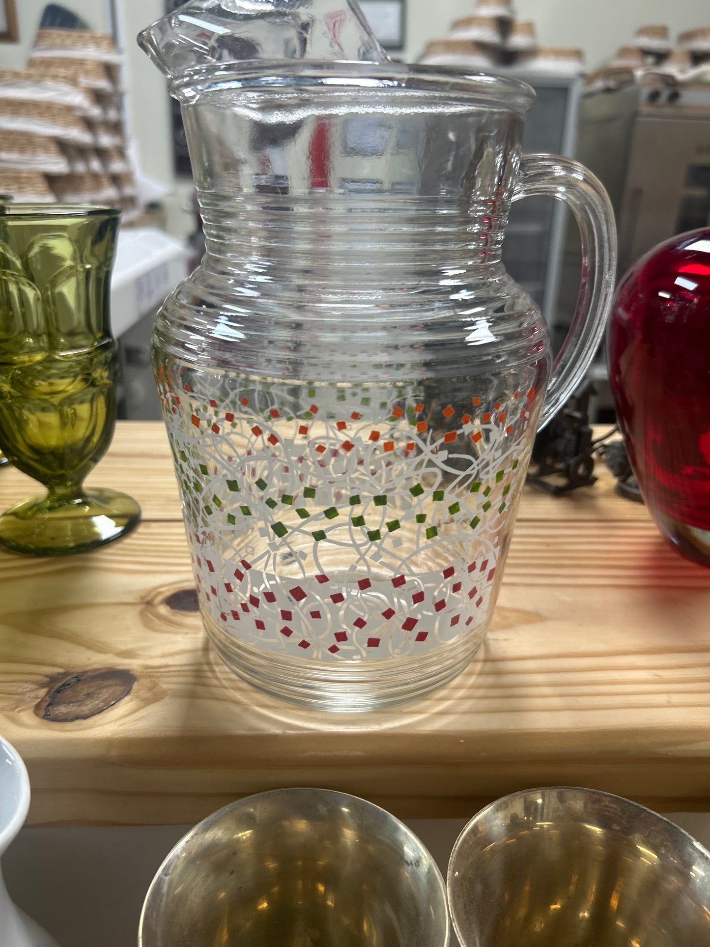 Anchor Hocking Vintage Mid Century Pitcher