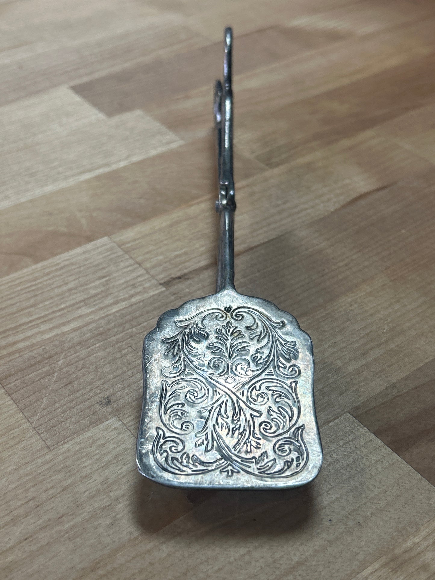 Vtg Silverplate Zinc Alloy Tongs Salad Pastry Sandwich Cake Bread Roll Server