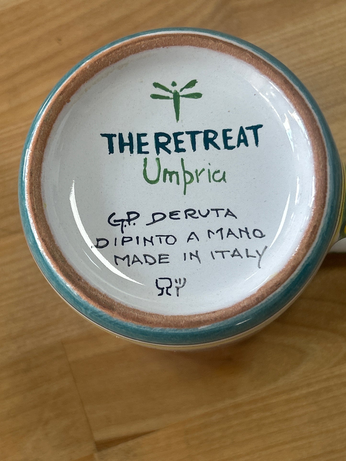Deruta Pottery- Coffee Mug Raffaellesco Made/painted by hand in Italy •PRISTINE CONDITION