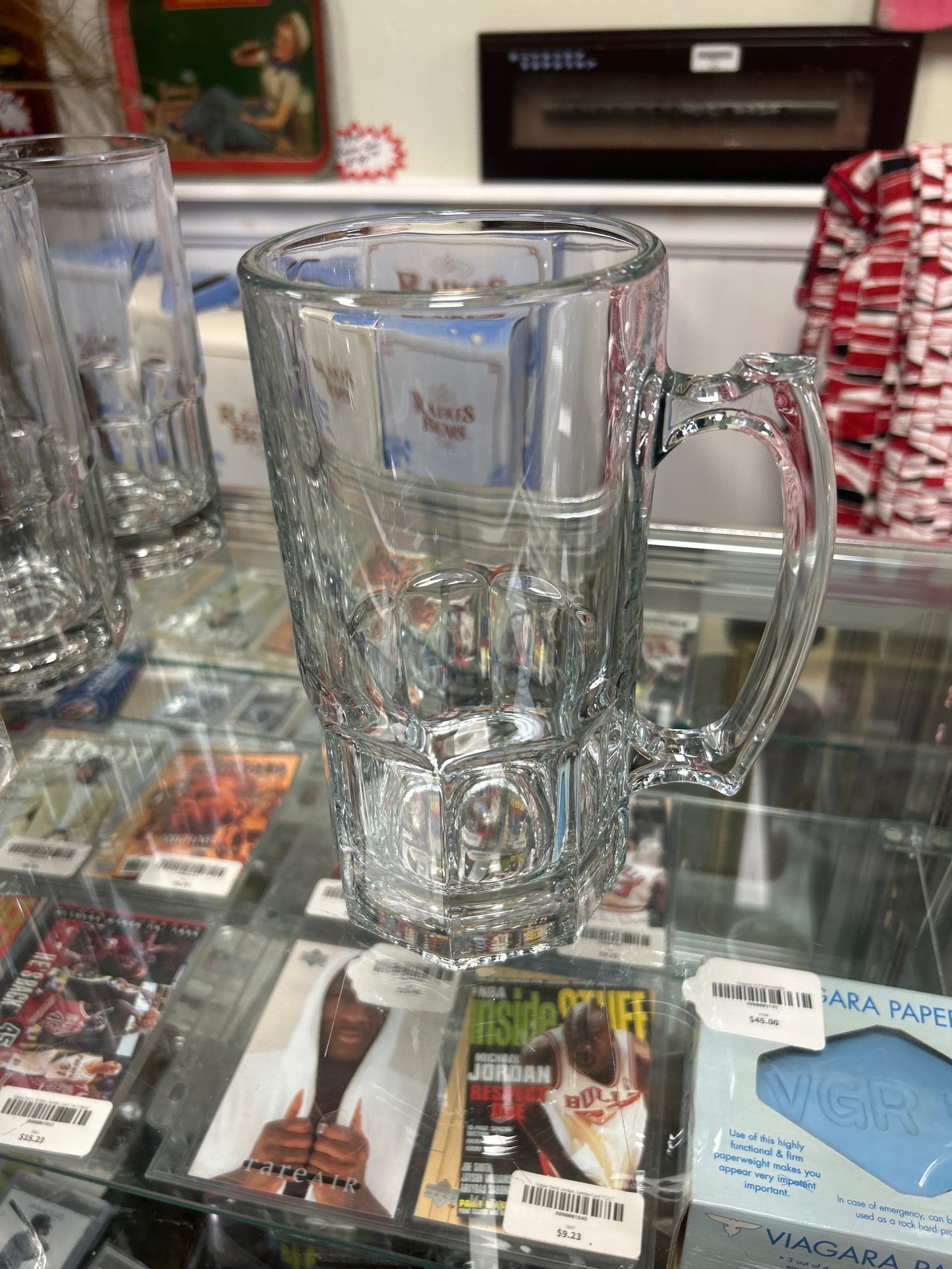 Vintage Libbey Beer Bar Glass Stein Super Mug 34oz