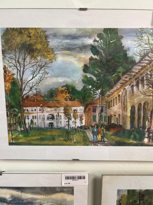 C) Vintage 1st National Bank Commission Ben Shute Atlanta City (removed from portfolio and framed in glass) 11x14