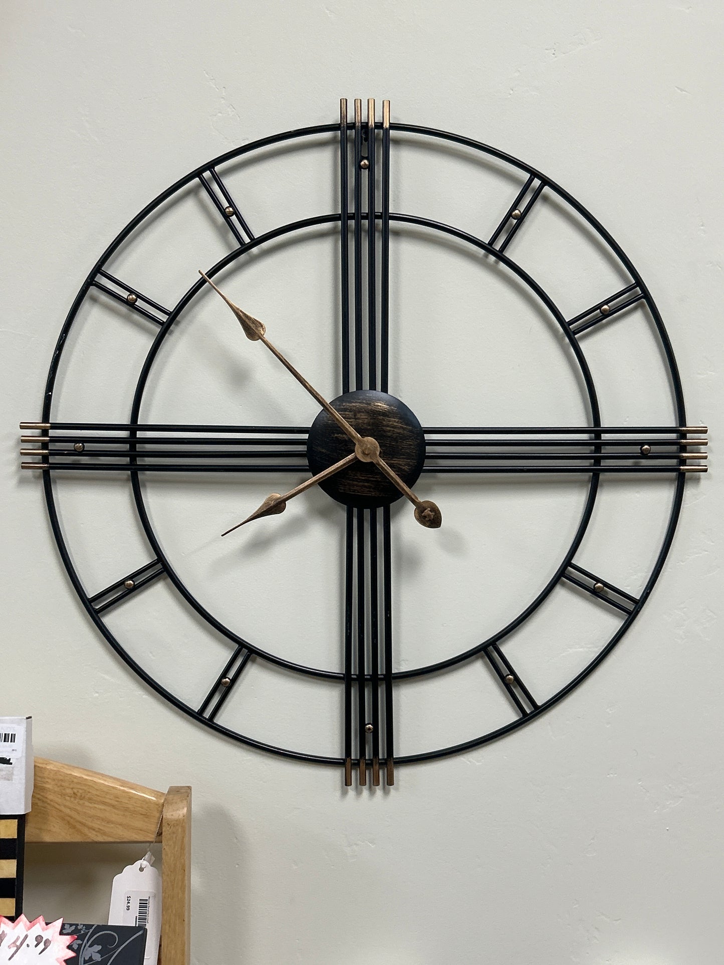 Metal wall clock 23"