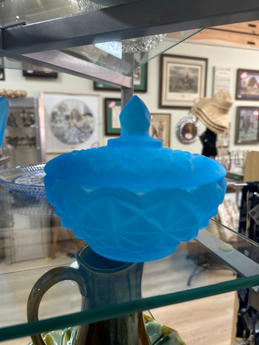 Frosted Brooke Bowl w/lid