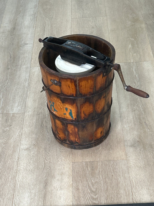 Vintage Frost King Ice Cream Maker (it’s all there but maybe just for decor) Displays beautifully.