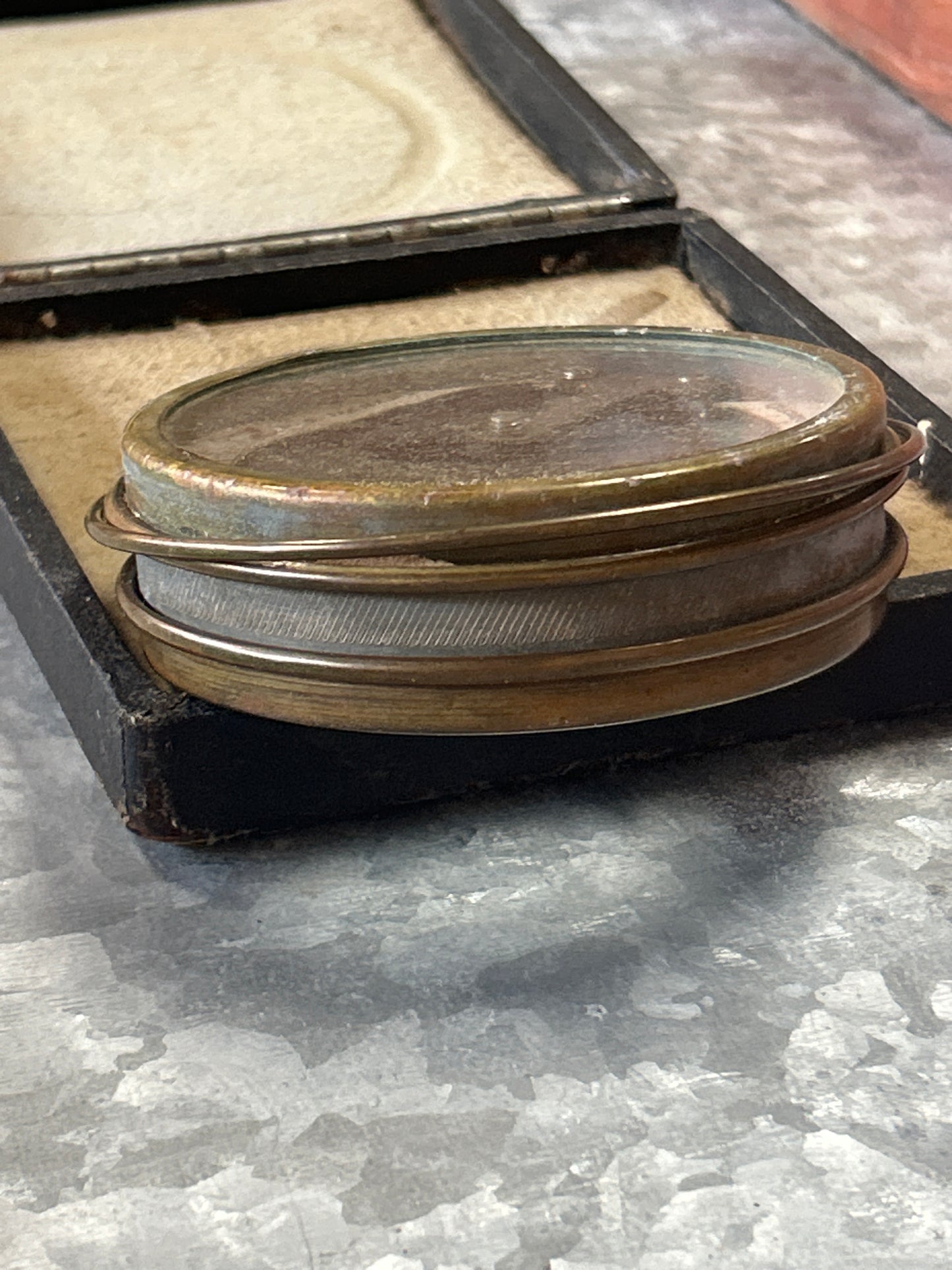 Antique W.S. Darley Magnetic Mining Dipping Needle Compass - Brass & Glass (repair to ring, see photos for condition)