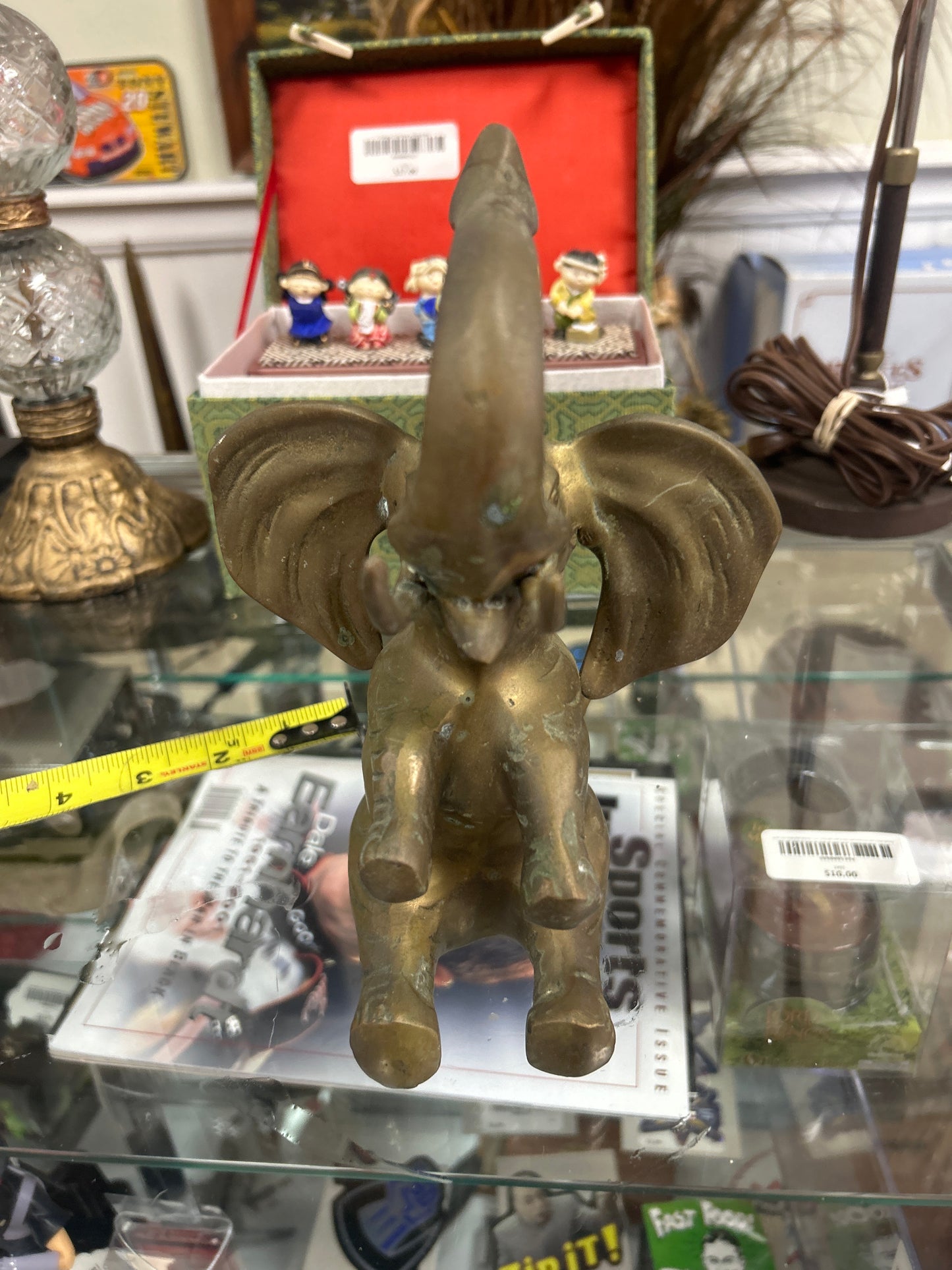 Brass Elephant 7.5" Figurine