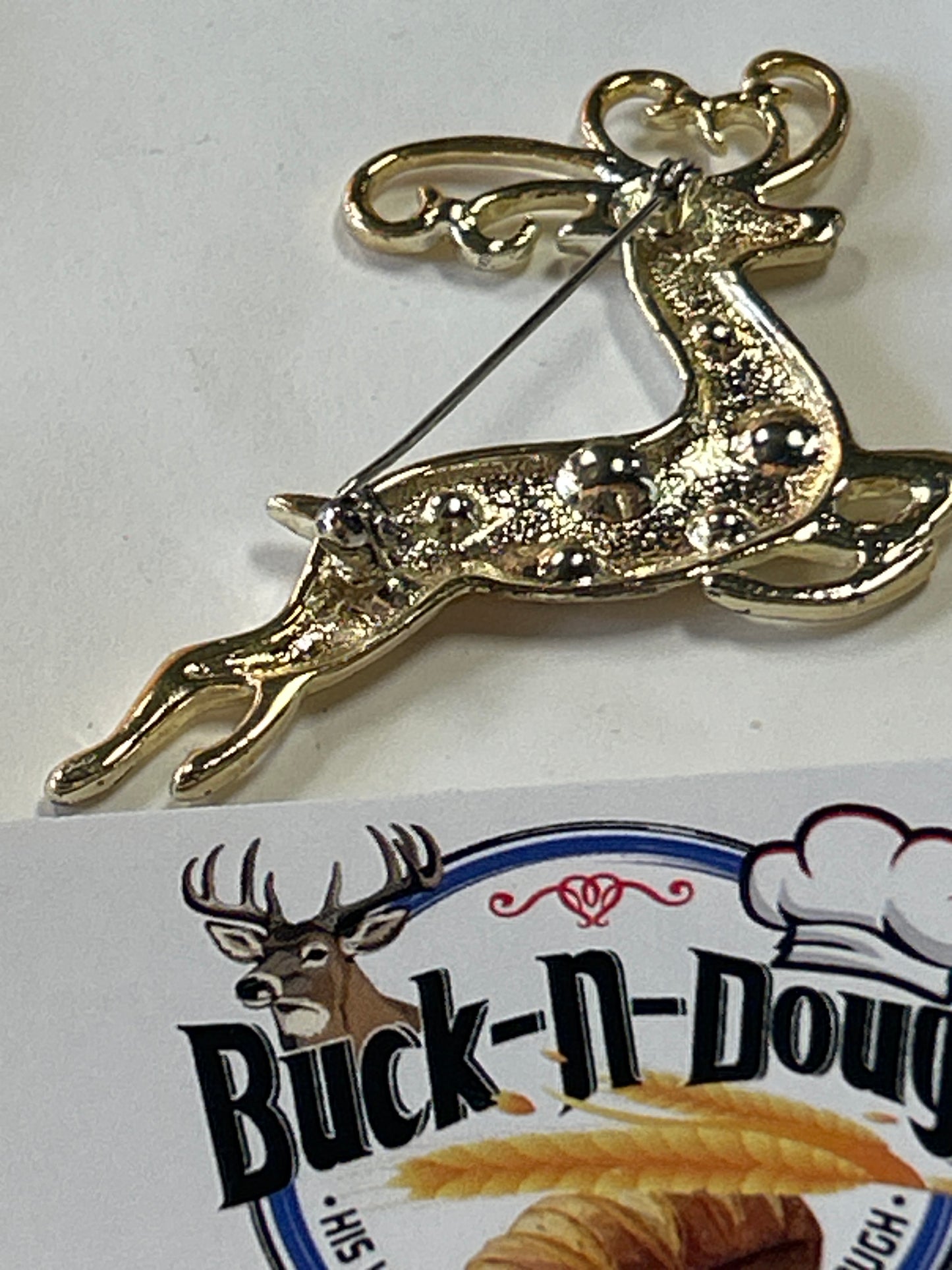 Vintage Reindeer Deer Winter Christmas Pin