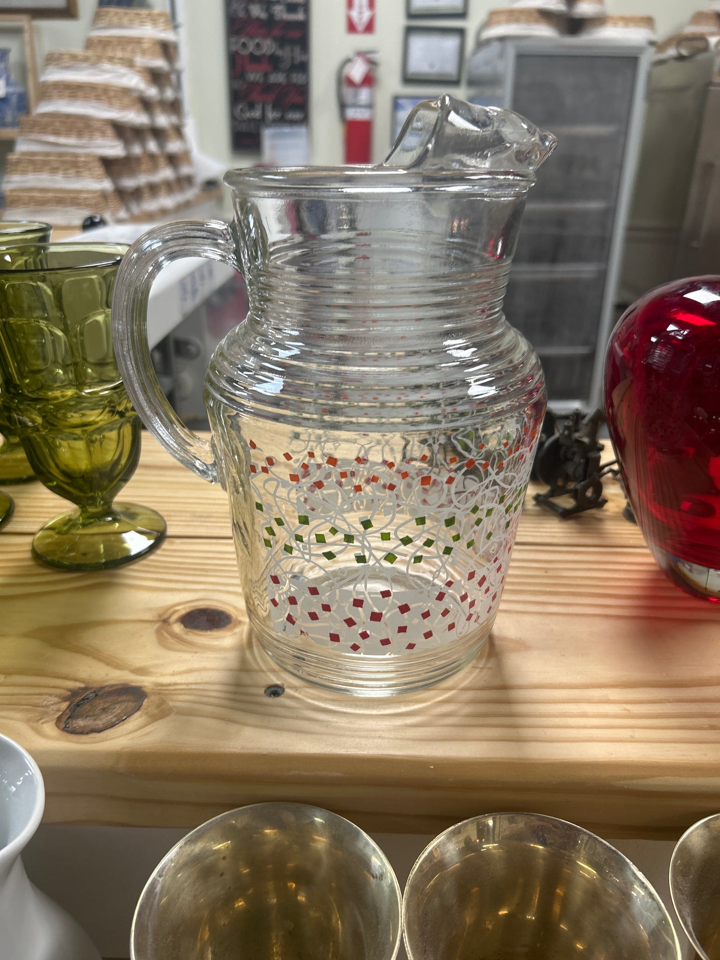 Anchor Hocking Vintage Mid Century Pitcher