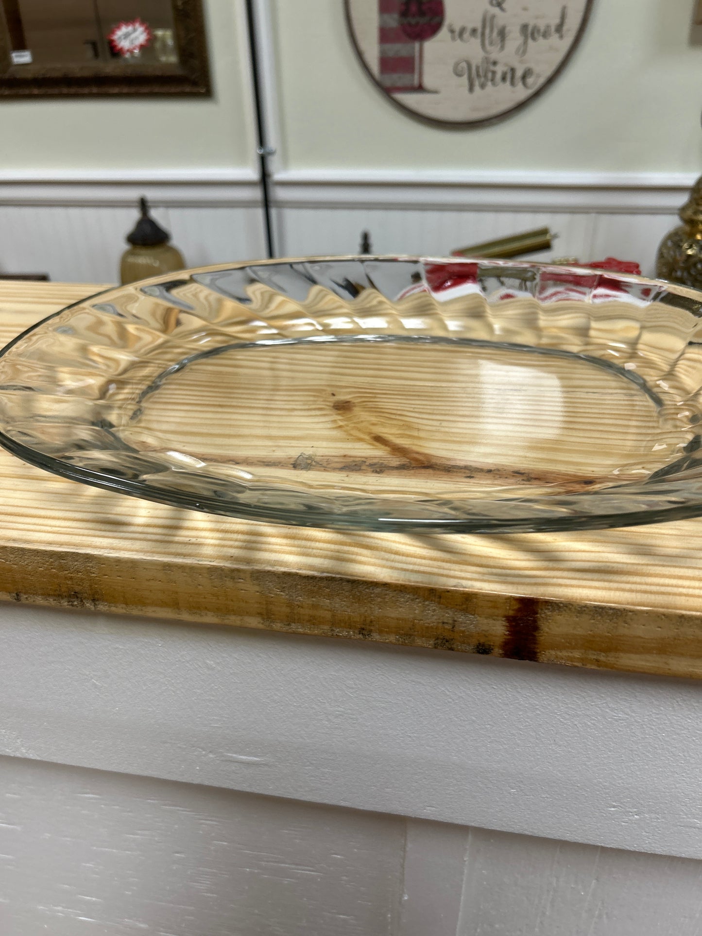 Glass Serving Plater 17"