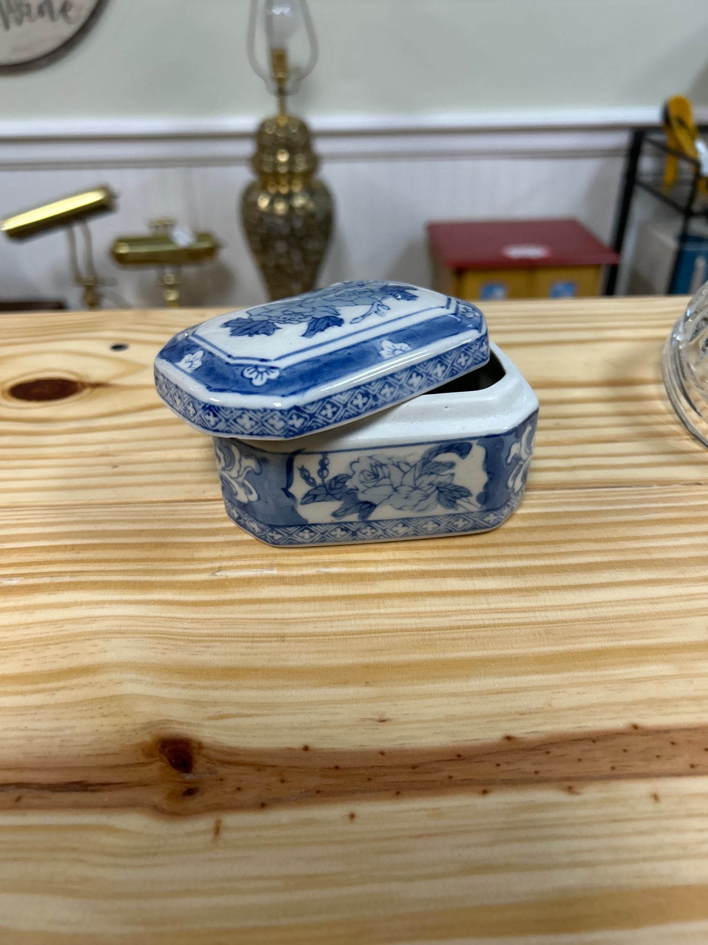 Blue trinket box