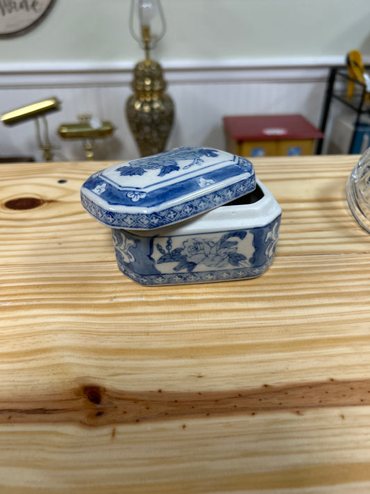 Blue trinket box