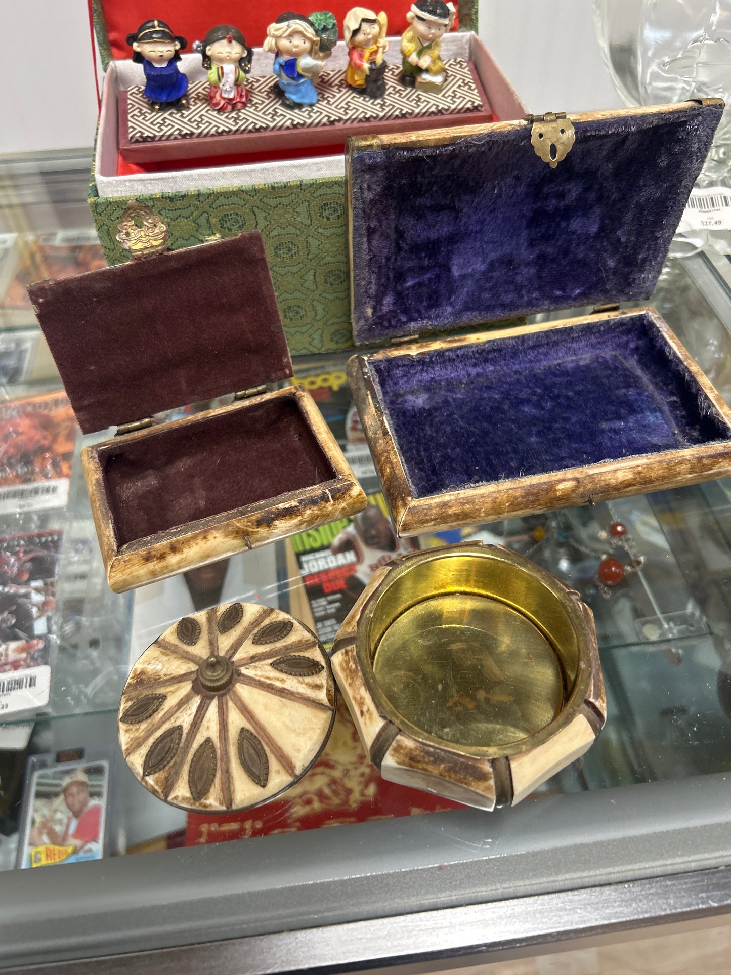 Vintage Camel Bone Box Set (3)