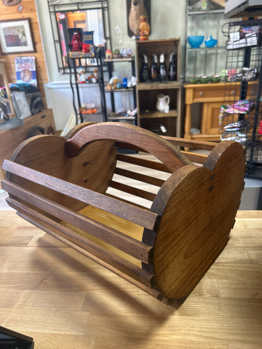 Vintage wooden basket.