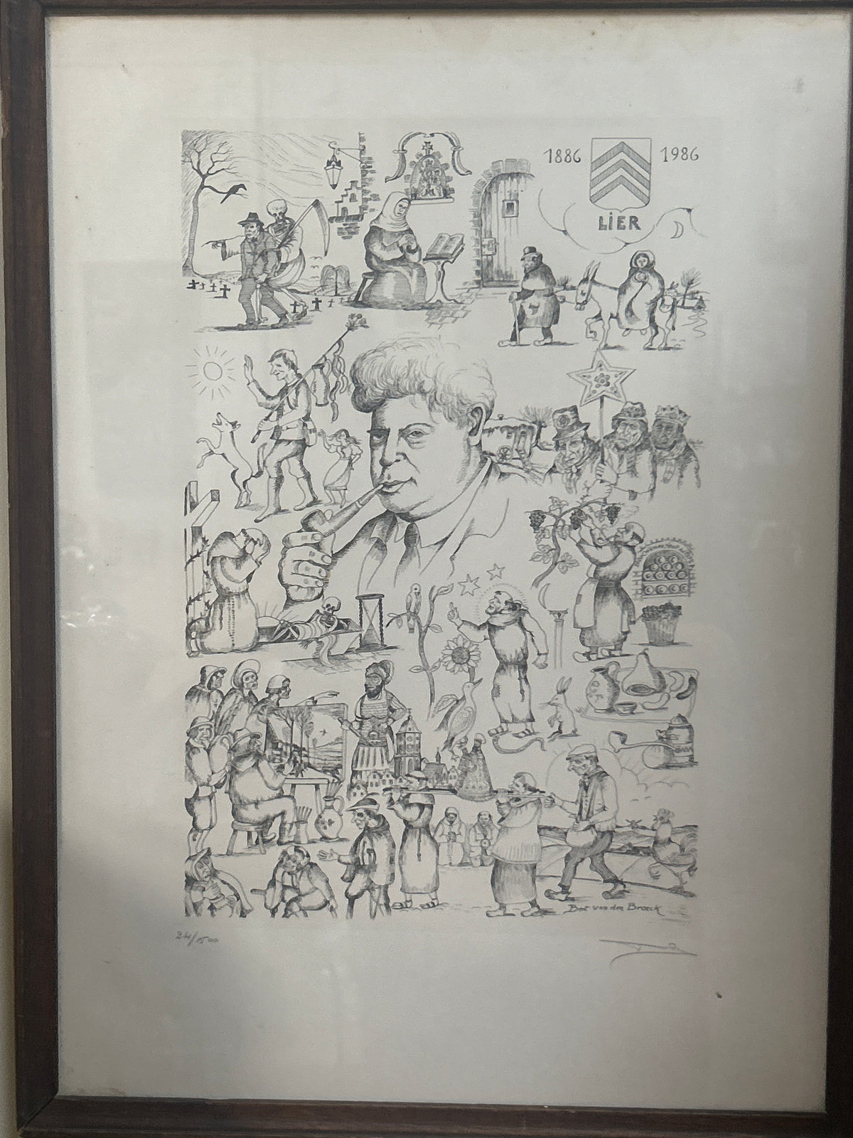 Charles Bragg Print “Lier” #24 Signed