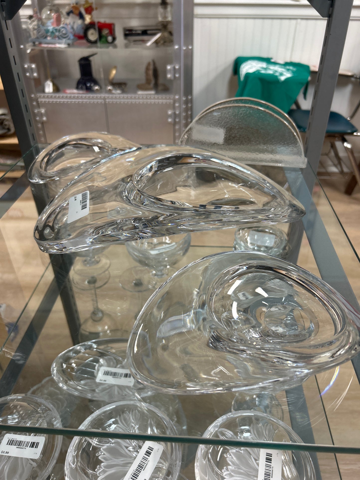 Serving dishes glass set 3 (1 large and 2 small) oval shaped