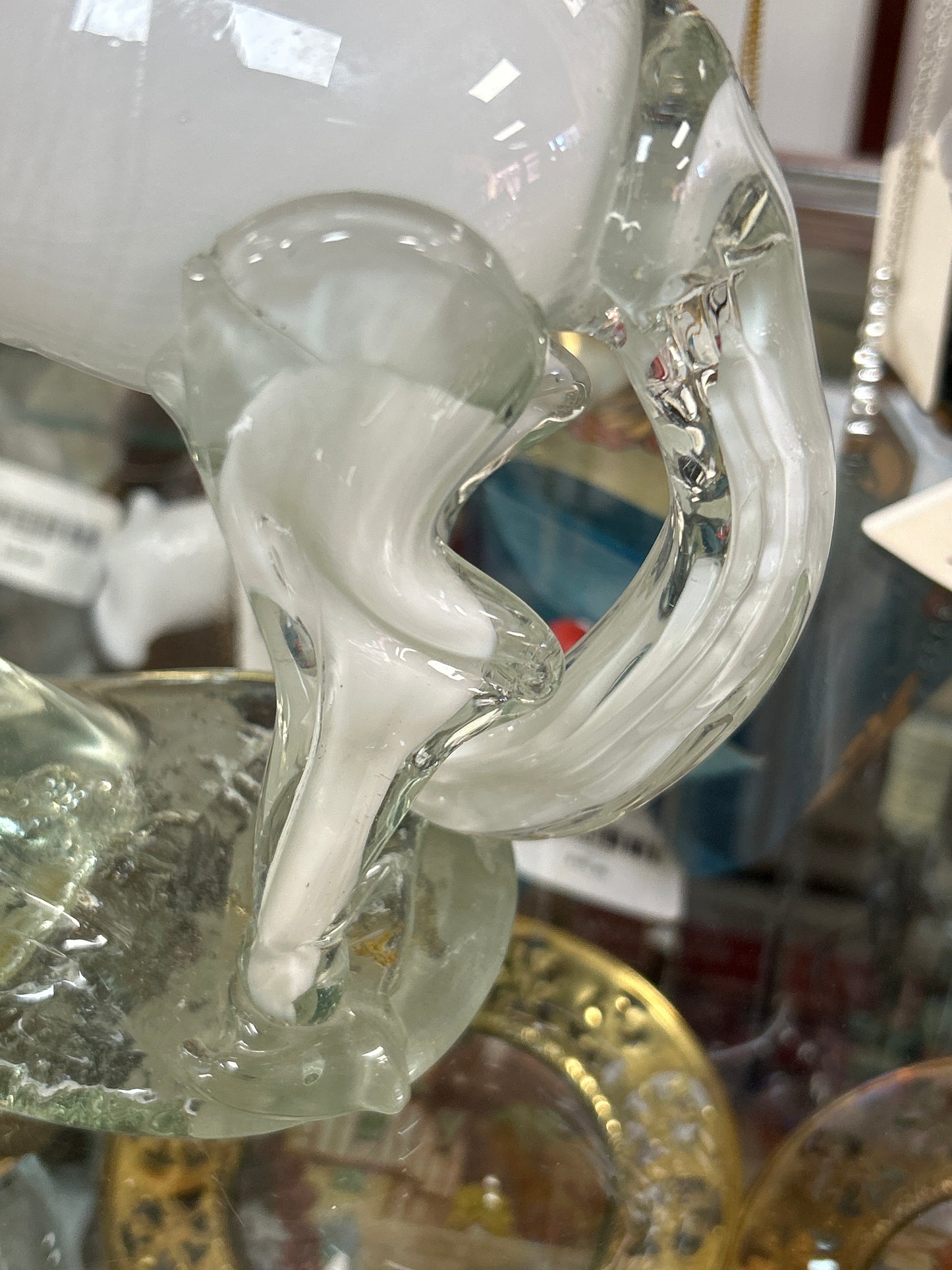 Handmade Glass Horse Sculpture 11” (Heavy)(Beautiful)