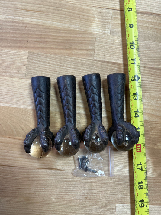 Cast Iron Vintage Claw Feet For Furniture (set of 4)