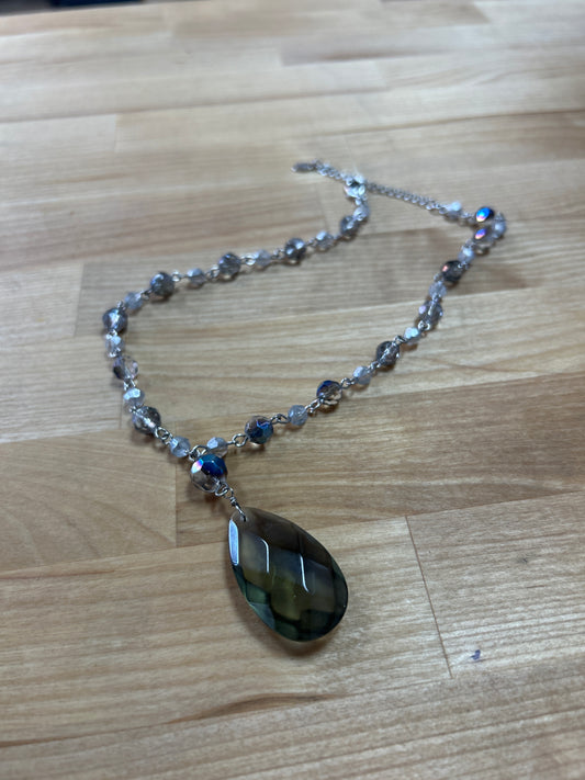 Cookie Lee Necklace Crystals And Pendant pre-owned