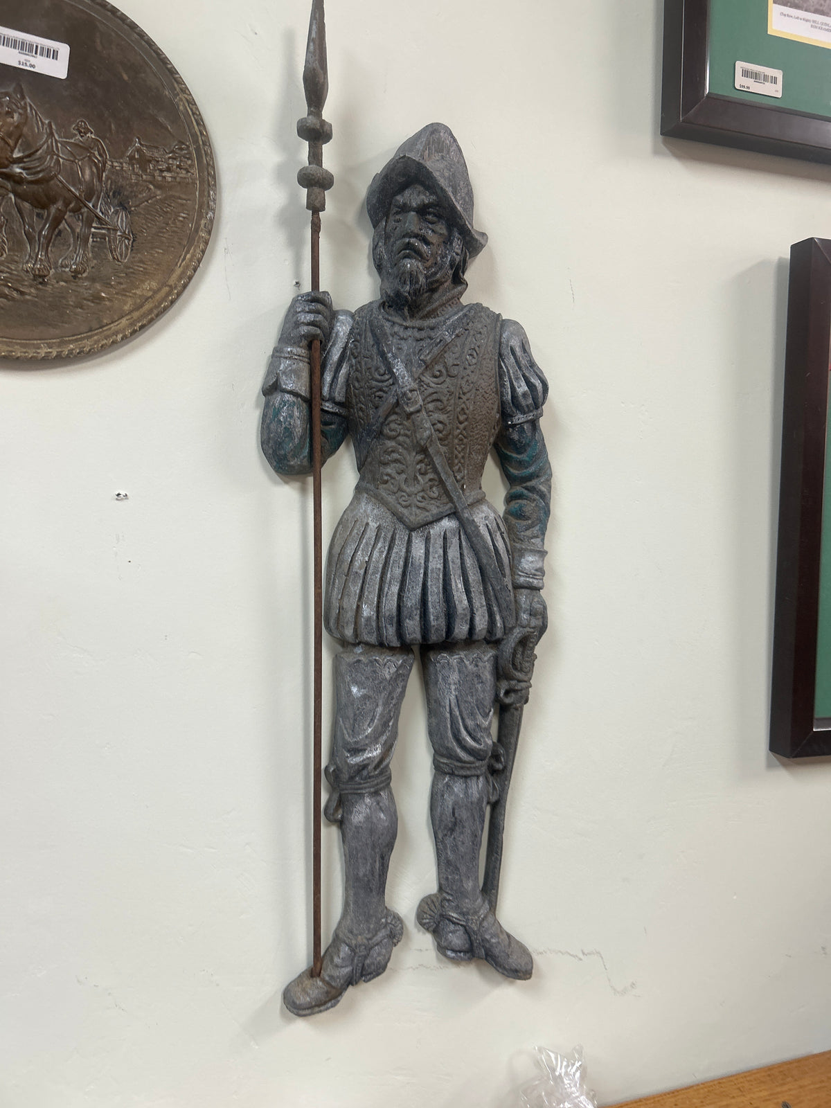 cast metal Spanish Conquistador