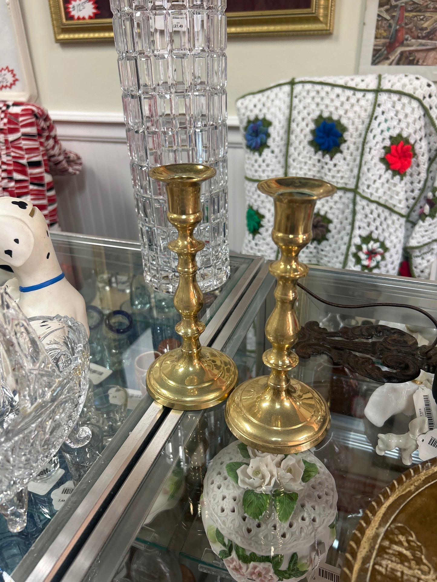 Brass candle sticks